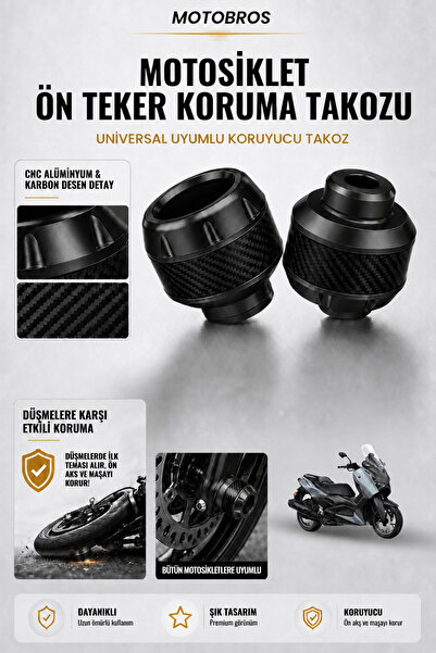 Motobros Motosiklet Aks Koruma Takozu Yamaha Xmax Uyumlu Motosiklet Ön Teker ...