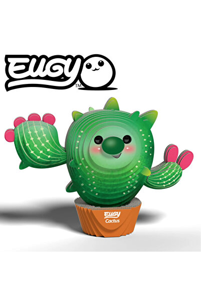 Eugy Cactus înfloritor Eugy. Puzzle 3D.