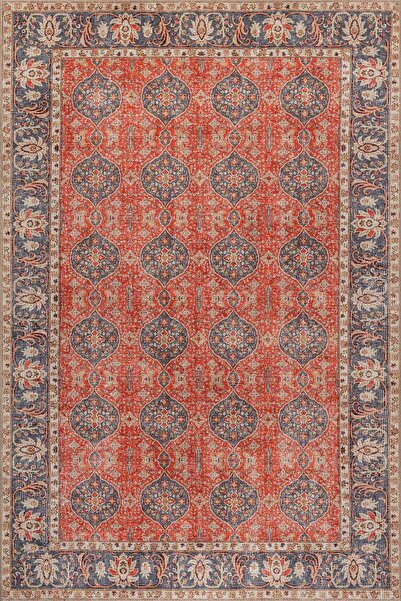 ARTLOOP Relic Kiremit Vintage Klasik Desenli Dokuma Tabanlı Şönil Halı AL 605