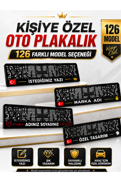 Plakalık Dünyası KİŞİYE ÖZEL UV BASKILI OTOMOBİL ARAÇ PLAKALIK 2 ADET