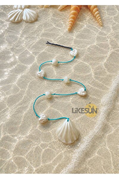 LiKESUN خرز شعر على شكل حورية البحر، خرز شعر على شكل صدفة البحر، إكسسوارات شع...