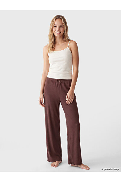 LC Waikiki I Wide Leg Ribbed Women's Pajama Bottoms from Freezen Store
