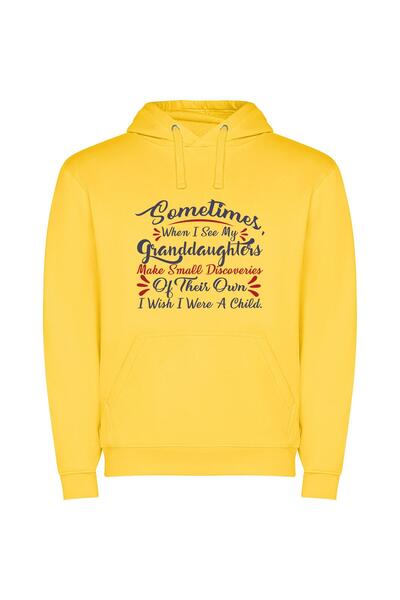 iLovePrints Wishing for Youthful Wonder Φούτερ με κουκούλα σε χρώμα Κίτρινο