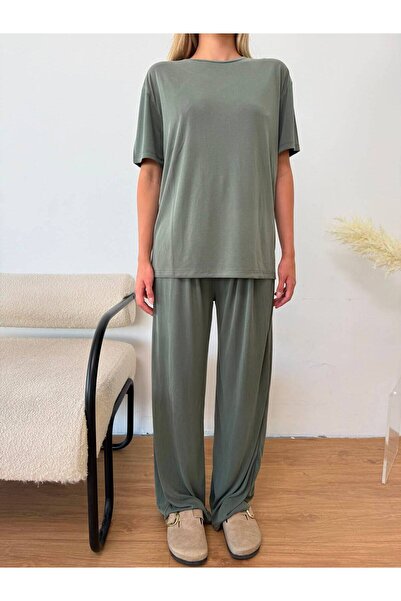 HKT HAK TEKSTİL Modal Süprem Pants and T-Shirt Set