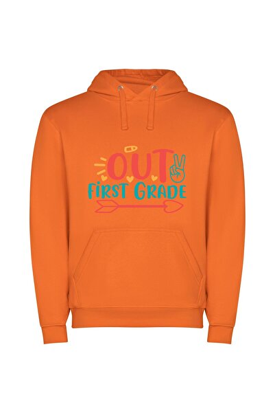 iLovePrints First Grade Design Champ Φούτερ με κουκούλα σε χρώμα Πορτοκαλί