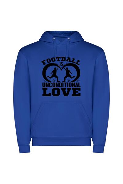 iLovePrints Football: Unconditional Passion Unleashed Φούτερ με κουκούλα σε χ...