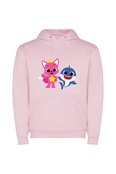 iLovePrints Furry Friends Unite! Φούτερ με κουκούλα σε χρώμα Ροζ