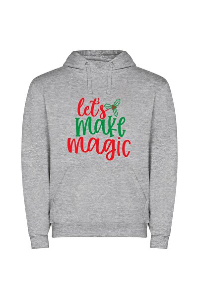 iLovePrints Magic Manifested: Colorful Sign Φούτερ με κουκούλα σε χρώμα Γκρι
