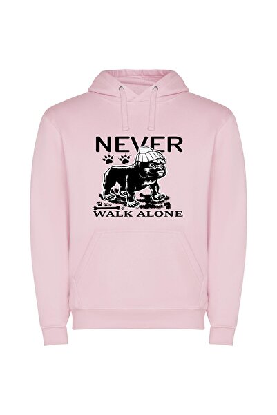 iLovePrints Pug Noir Fashion Statement Φούτερ με κουκούλα σε χρώμα Ροζ