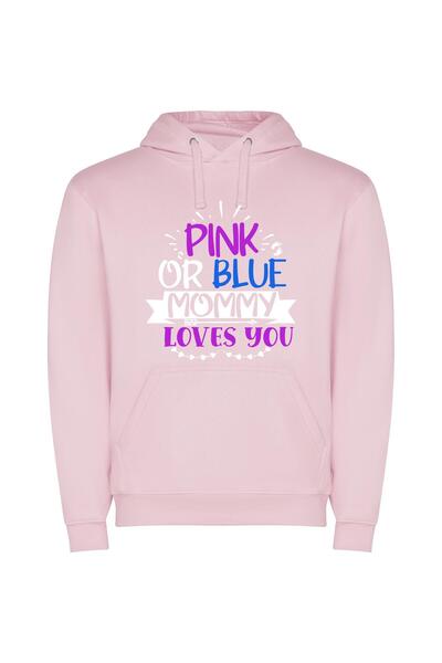 iLovePrints Vibrant Love & Colors Φούτερ με κουκούλα σε χρώμα Ροζ