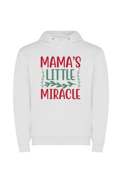 iLovePrints Mama's Miracle Sign: Maternal Bliss Φούτερ με κουκούλα σε χρώμα Λ...
