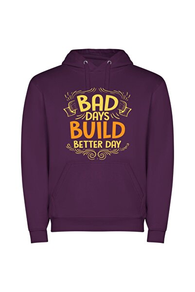 iLovePrints Building Better Days: An Inspired Journey Φούτερ με κουκούλα σε χ...