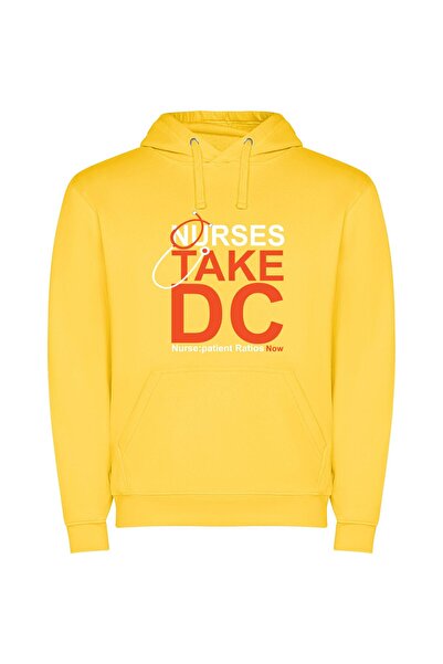 iLovePrints Artful DC Takeover Φούτερ με κουκούλα σε χρώμα Κίτρινο