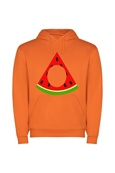 iLovePrints Watermelon Dots Delight Φούτερ με κουκούλα σε χρώμα Πορτοκαλί
