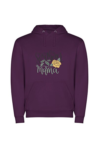 iLovePrints Mama's Southern Charm Φούτερ με κουκούλα σε χρώμα Μωβ