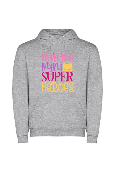 iLovePrints Mumi's Superhero Training Φούτερ με κουκούλα σε χρώμα Γκρι