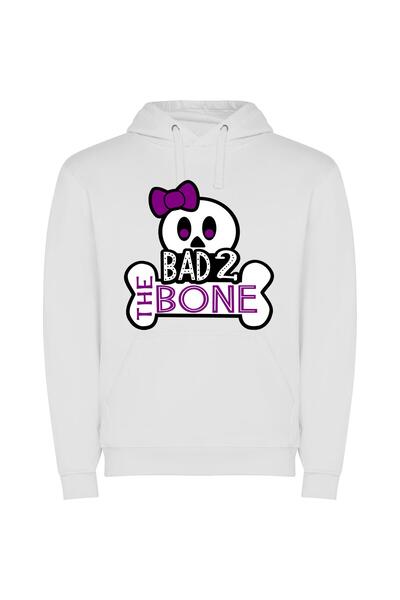 iLovePrints Bad Skull Rock Profile Φούτερ με κουκούλα σε χρώμα Λευκό