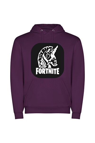 iLovePrints Fortnite's Equine Elegance Φούτερ με κουκούλα σε χρώμα Μωβ