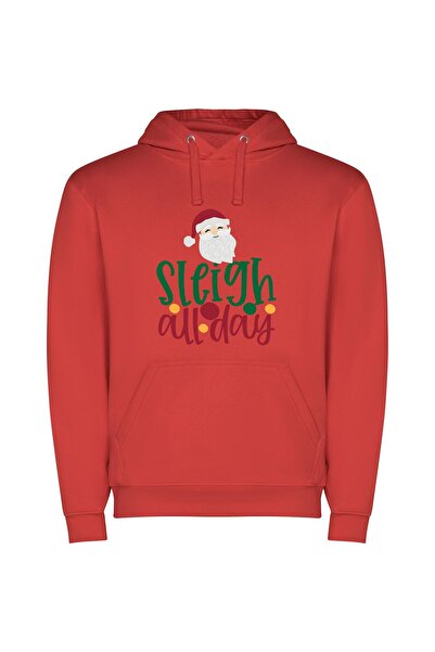 iLovePrints Sleighing the Holidays: Merry by Sylvia Sleigh Φούτερ με κουκούλα...
