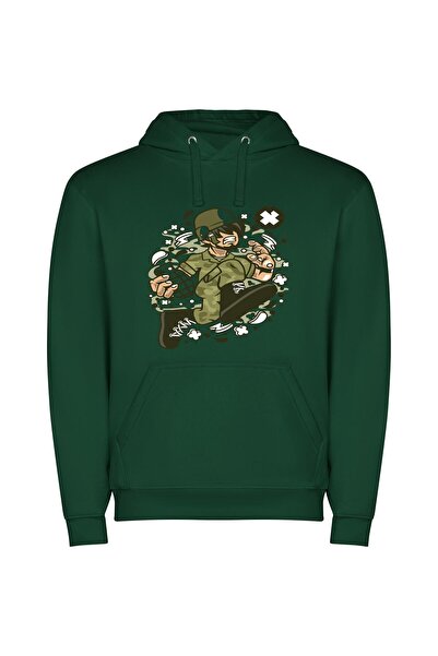 iLovePrints Skateboarding Guerrilla: Digital Vector War-Art Φούτερ με κουκούλ...