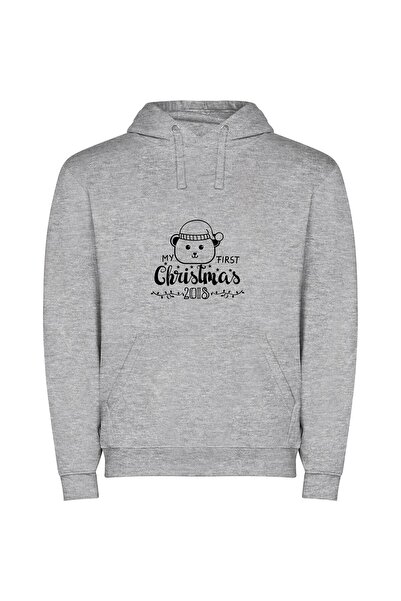 iLovePrints Bear in Hat: Masterpiece Φούτερ με κουκούλα σε χρώμα Γκρι