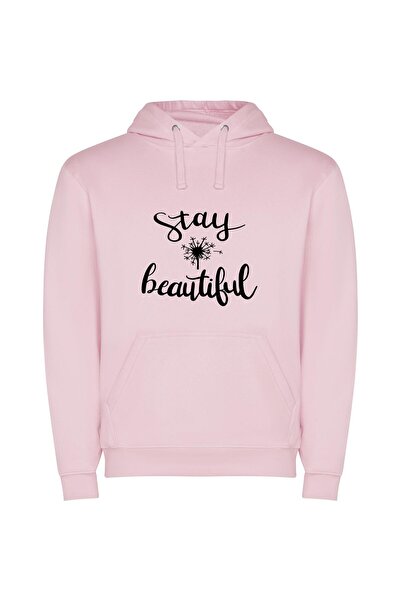 iLovePrints Ethereal Floral Elegance Φούτερ με κουκούλα σε χρώμα Ροζ