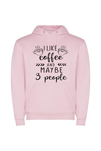 iLovePrints Coffee Obsessed: Brewing Life Φούτερ με κουκούλα σε χρώμα Ροζ