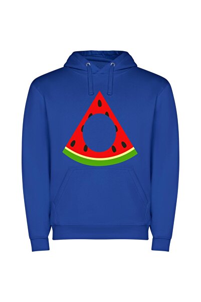 iLovePrints Watermelon Dots Delight Φούτερ με κουκούλα σε χρώμα Μπλε