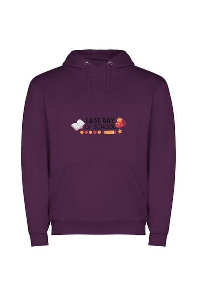 iLovePrints Vintage Academia's Finale Φούτερ με κουκούλα σε χρώμα Μωβ