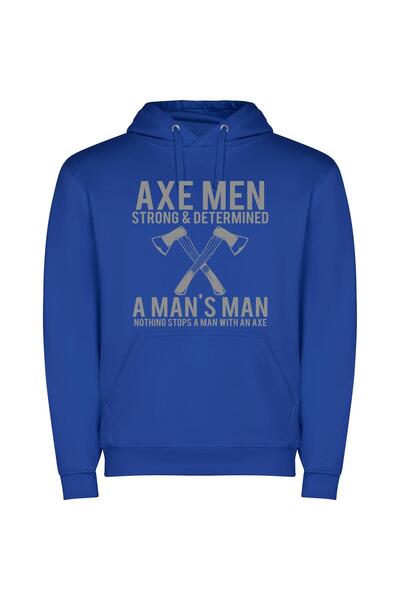 iLovePrints Masculine Strength Unleashed Φούτερ με κουκούλα σε χρώμα Μπλε