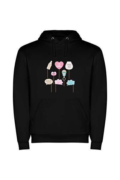 iLovePrints Edible Dreamy Toppers Φούτερ με κουκούλα σε χρώμα Μαύρο