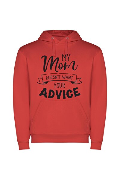 iLovePrints Mom's Rebellion: Monochrome Wisdom Φούτερ με κουκούλα σε χρώμα Κό...