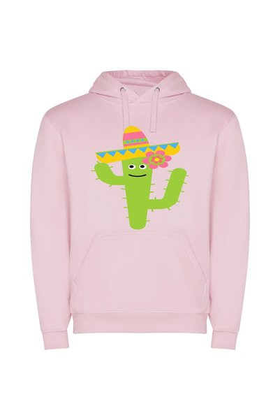 iLovePrints Dressed Cacti Fiesta Φούτερ με κουκούλα σε χρώμα Ροζ