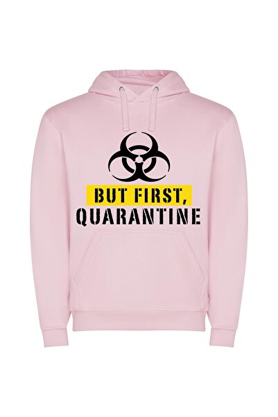 iLovePrints Biohazard Portrait Perplexes Φούτερ με κουκούλα σε χρώμα Ροζ