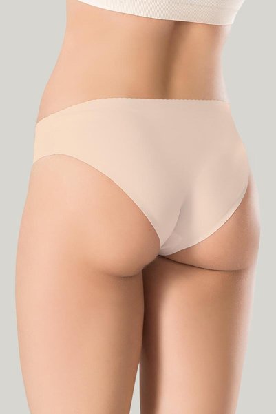 SONNORS 2-Pack Women's Skin Color Silicone Panties Laser Cut Seamless Non-Marking Breathable Flexible and Soft Fabric