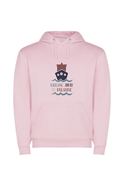 iLovePrints Seafaring Paradise Escape Φούτερ με κουκούλα σε χρώμα Ροζ