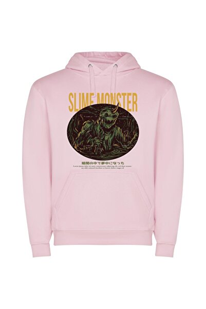 iLovePrints Monstro-Slime: Playful Visions Φούτερ με κουκούλα σε χρώμα Ροζ