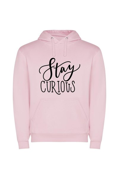 iLovePrints Eternal Curiosity's Sign Φούτερ με κουκούλα σε χρώμα Ροζ