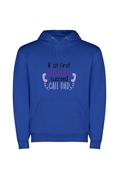 iLovePrints Call Me for Success Φούτερ με κουκούλα σε χρώμα Μπλε