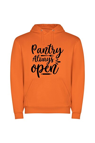 iLovePrints Pantry: Always Open & Delightful! Φούτερ με κουκούλα σε χρώμα Πορ...