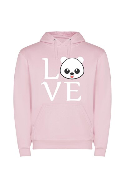 iLovePrints Adorable Animal Expressions Φούτερ με κουκούλα σε χρώμα Ροζ