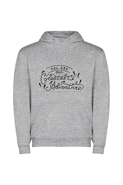 iLovePrints Ultimate Journey Escapade Φούτερ με κουκούλα σε χρώμα Γκρι