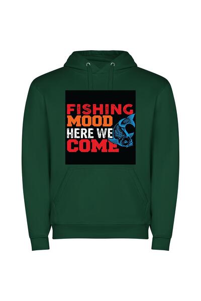iLovePrints Mood Couture Collection Φούτερ με κουκούλα σε χρώμα Πράσινο