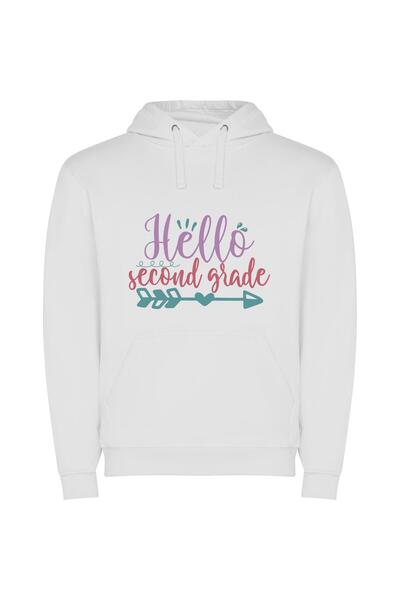 iLovePrints Charming Greetings: SVG Art Φούτερ με κουκούλα σε χρώμα Λευκό