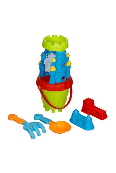 Zâna Casei Set de plajă Castelul Moara de Apă - Găleată și 4 Accesorii Ø20x37...