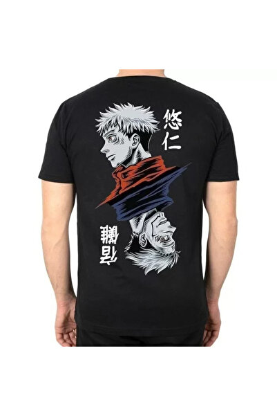 Wear Up Unisex Crew Neck Printed Oversize T-Shirt - Black