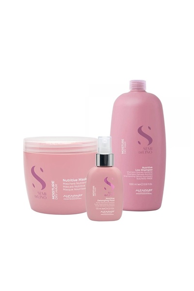 Alfaparf Milano Set Alfaparf Semi di Lino Moisture – Mască nutritivă 500ml, Ș...