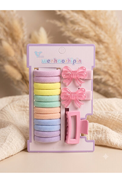 Laria 3-Piece Children's Baby Hair Accessory Set – 12-Piece Rubber Bands, 2-P...