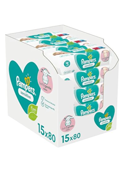 Pampers Șervețele umede sensibile, pachete de 15 x 80, 1200 buc.