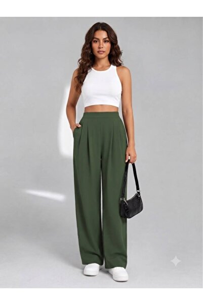JANTIL MODA Women's High Waist Wide Leg Palazzo Pants Comfortable Stylish Casual